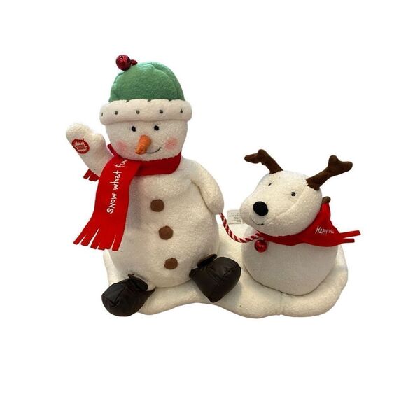2004 Hallmark Jingle Pals Animated Singing Dancing Snowman Dog Christmas Xmas - Picture 1 of 13
